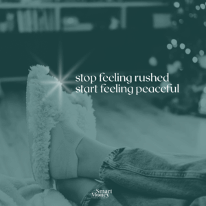 cozy holiday scene encouraging a stress free holiday with peaceful moments