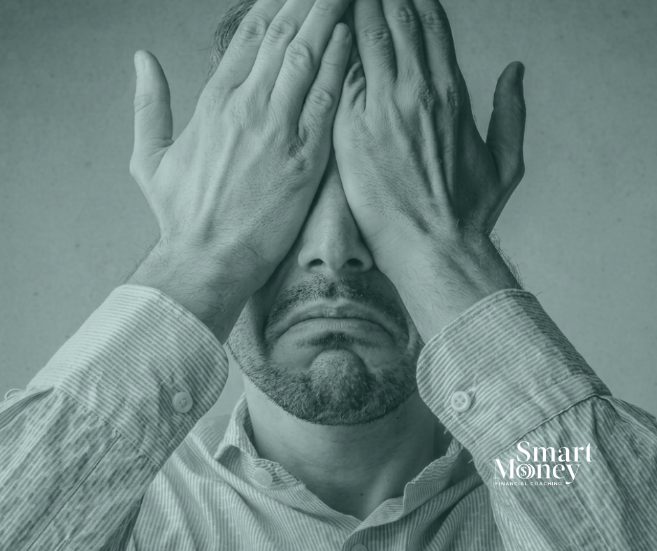 Person feeling frustrated during the process of making financial changes